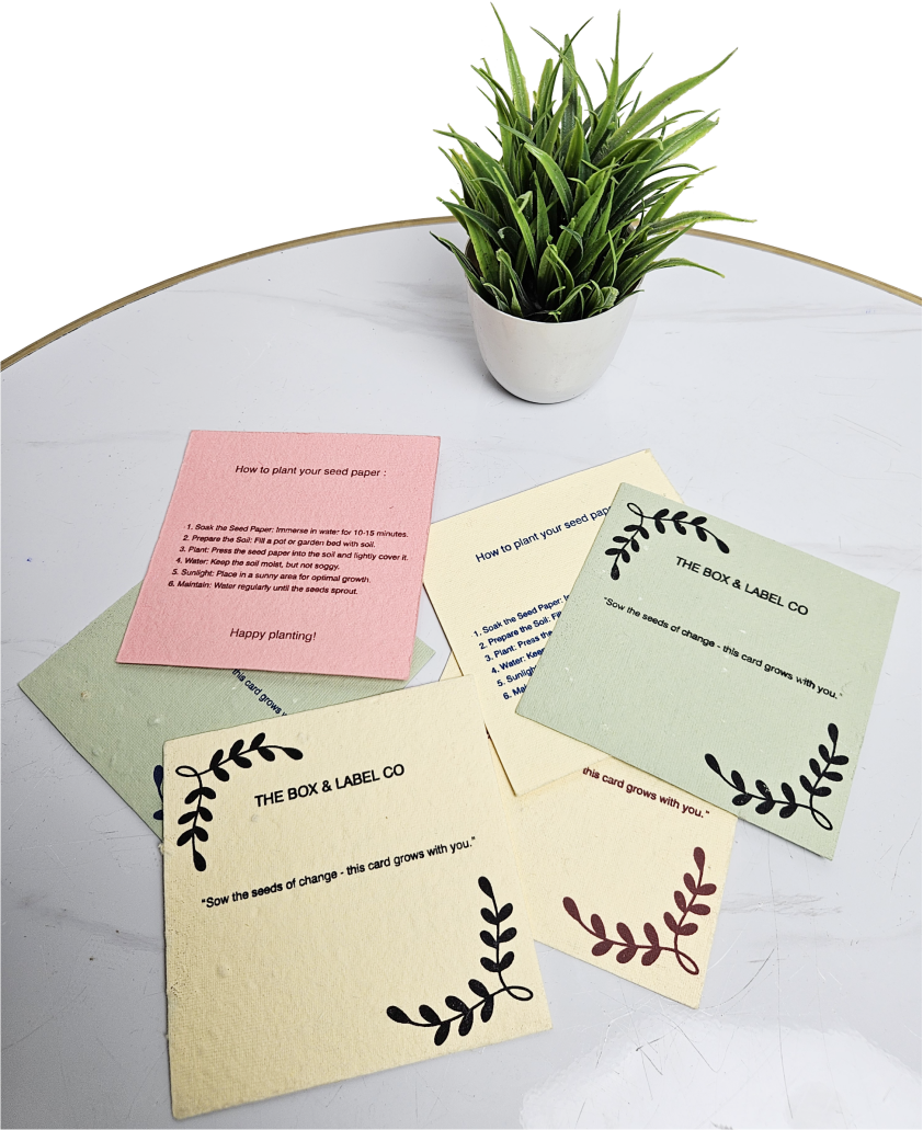 Custom Seed paper cards (Both side printed)