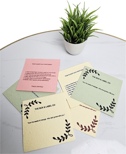 Custom Seed paper cards (Both side printed)