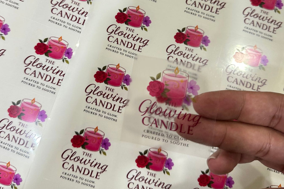 Translucent Sticker Design Transparent Custom Stickers – The Box & Label Co